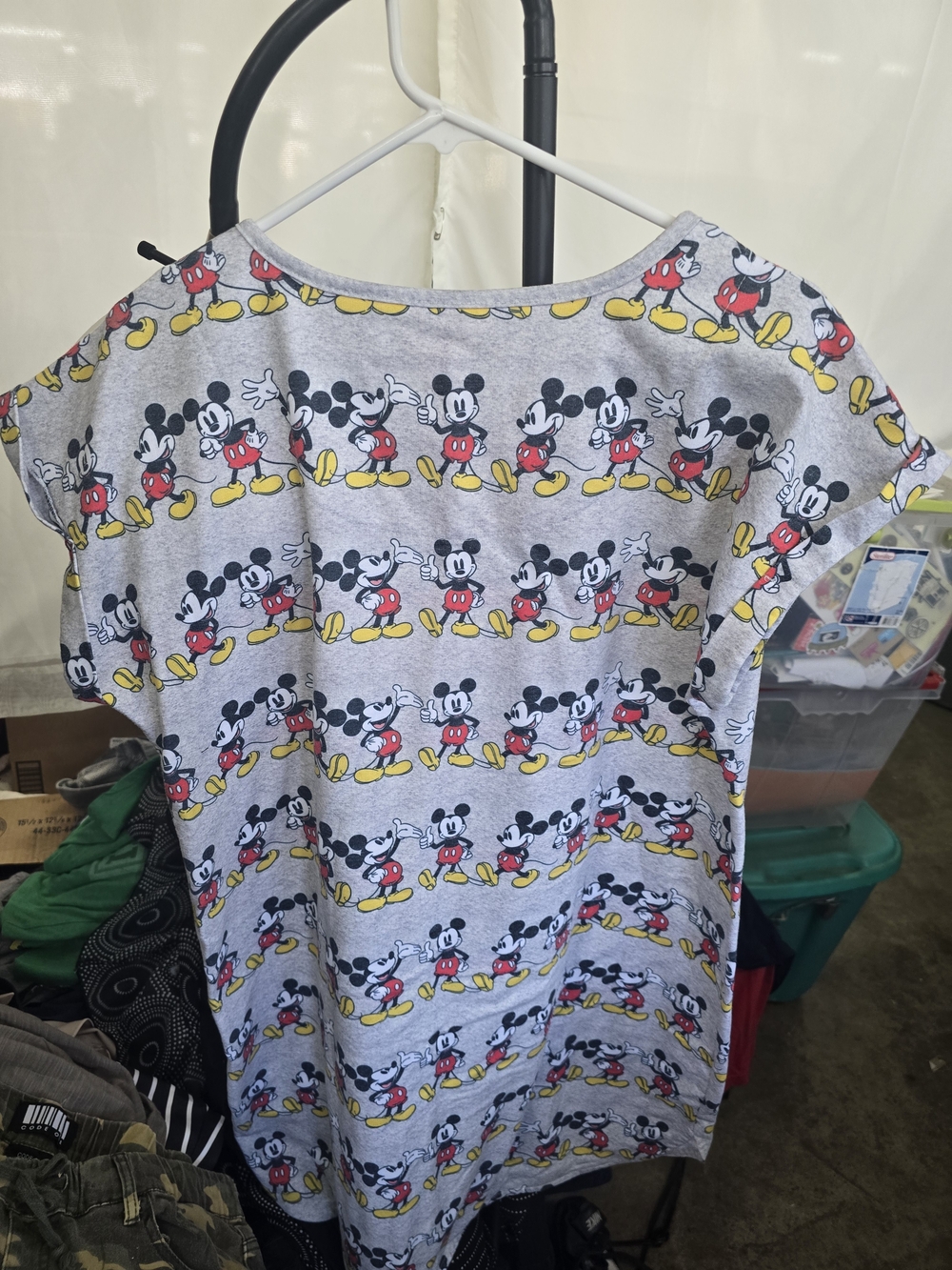 Disney Gray Mickey Mouse Allover Print Nightshirt - Picture 3 of 5